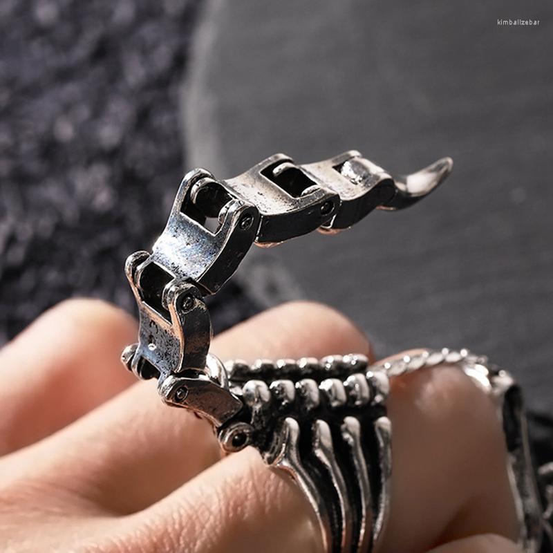 

Wedding Rings Punk Scorpion Ring For Men Retro Heavy Rock Joint Vintage Cool Gothic Scroll Armor Knuckle Metal Full Finger Jewelry
