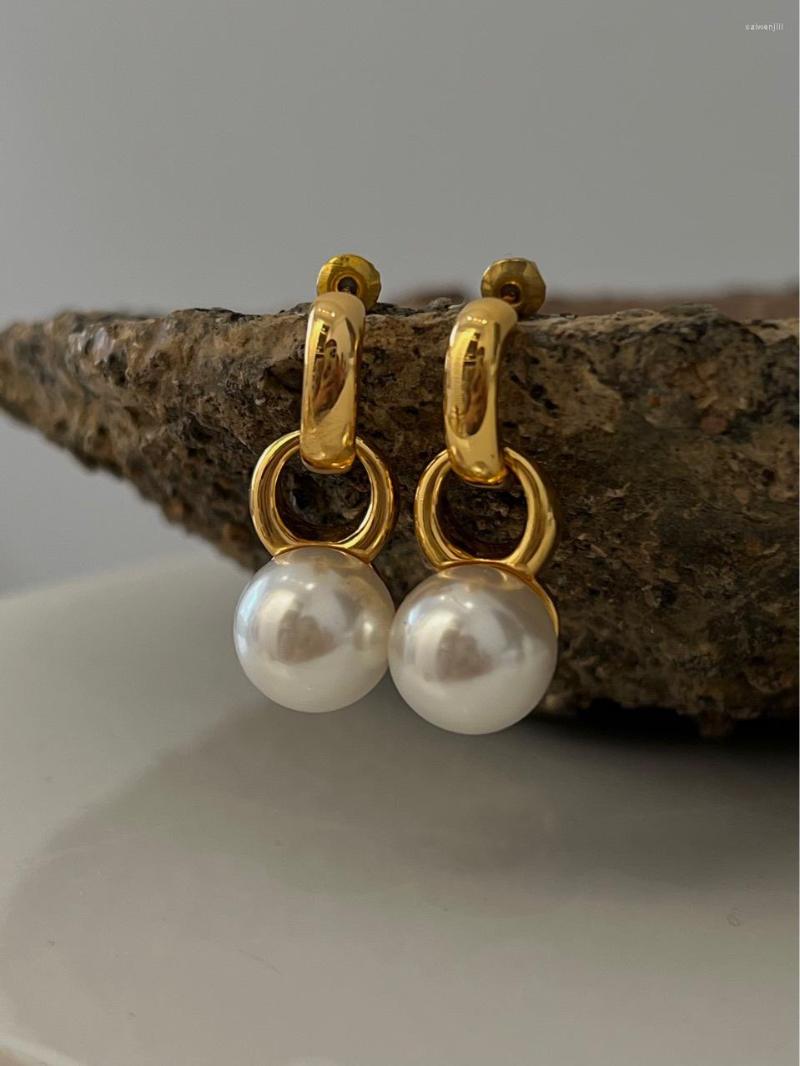 

Dangle Earrings LONDANY European And American Temperament Fashion Light Luxury Chic Novel Unique Circle Pearl Female