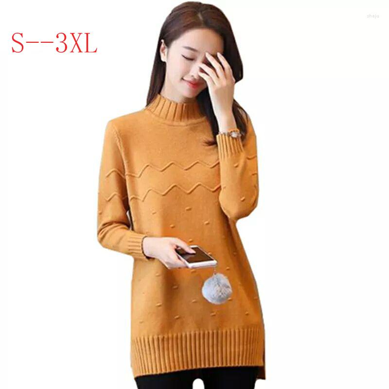 

Women' Sweaters Plus Size 3XL Autumn Winter Women' Sweater 2022 Long-sleeved Warm Casual Half-high Collar Loose Elasticity, Black