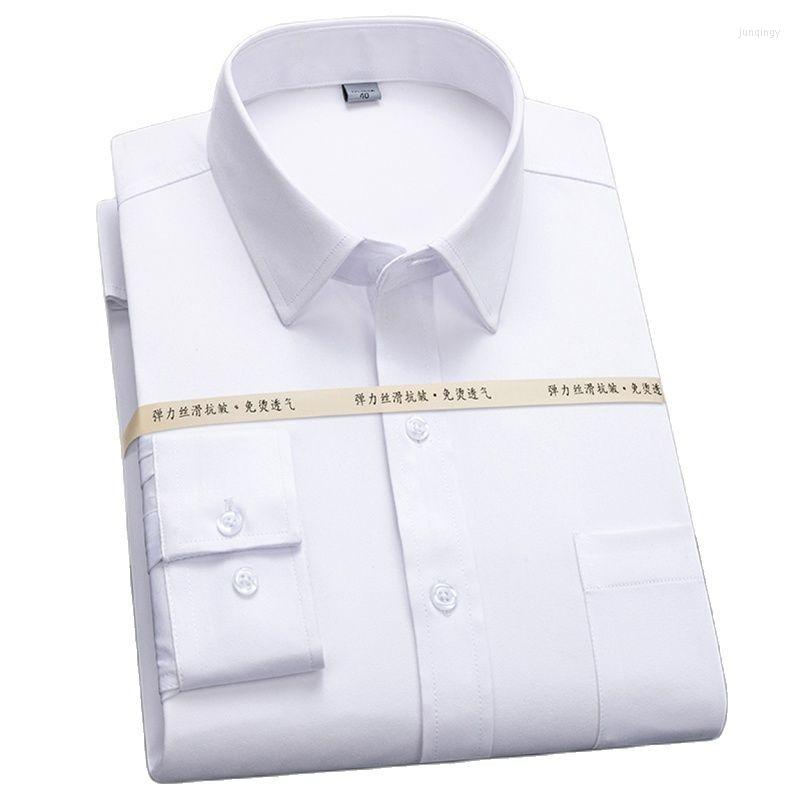 

Men's Dress Shirts 2022 Fashion Regular Fit Pocketless Work Office Business Classic Men Casual Solid Long Sleeve Top Blouse, 07