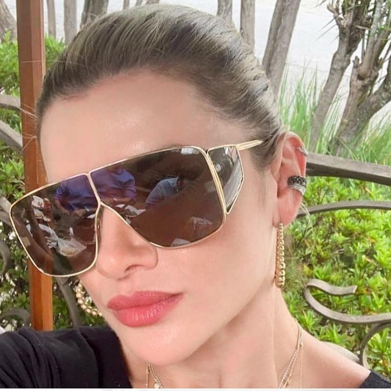 

Sunglasses Brand Oversized Men Big Frame Square Sun Glasses For Fashion Style Green Blue Shades UV400 Eyewear G2056