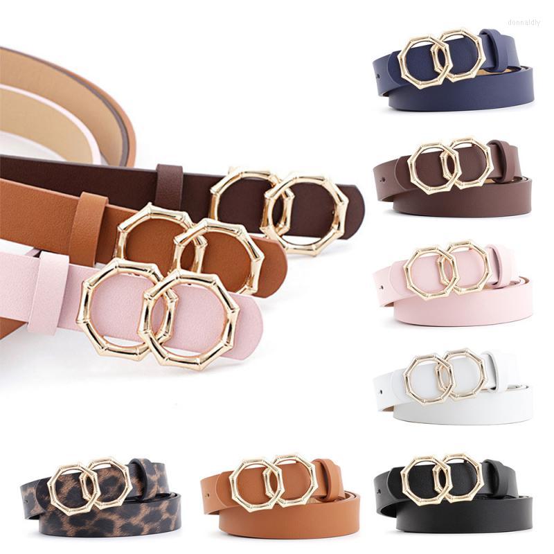 

Belts Women's Round Square Buckle Leisure Belt All-match Outdoor Decoration Durable Pratical Varity Styles, Black