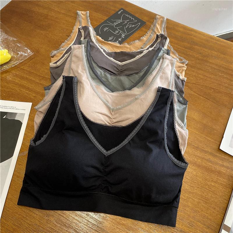 

Bustiers & Corsets Sexy Bra For Women Fashion Removable Padding Bras Beauty Back Underwear, Black