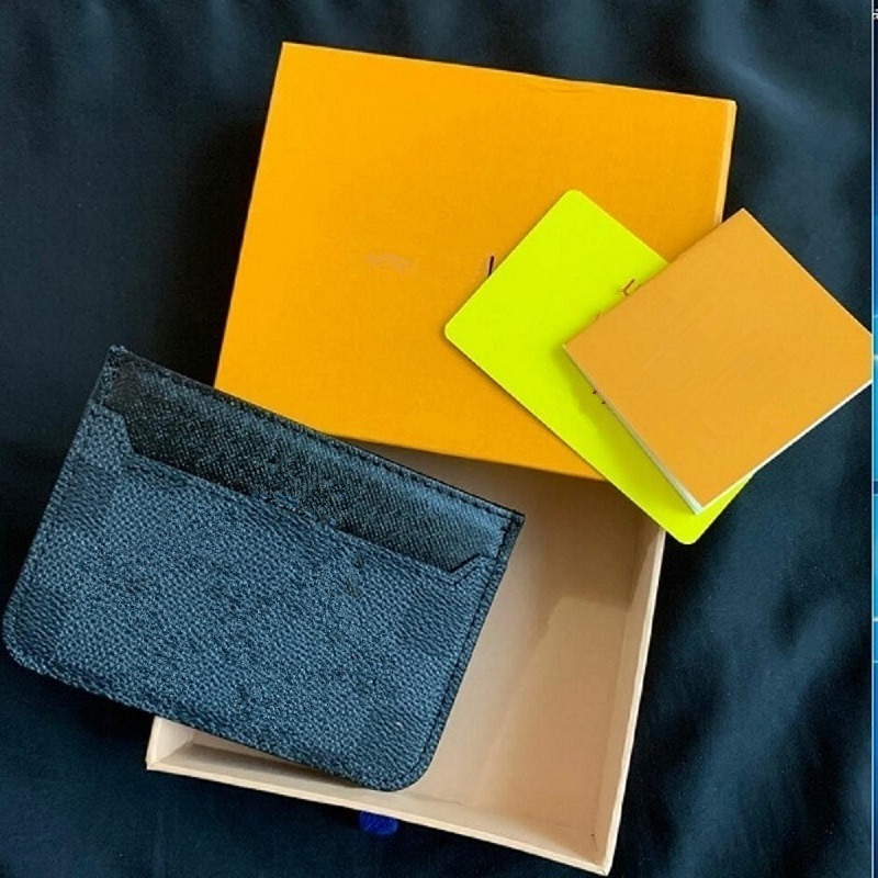 

Mens Women's luxurys designers Men Business Card Holders louise Women Credit Purse Leather coin pouch vutton coin purse key viuton mini wallet ID Bags N62666, Black+plaid