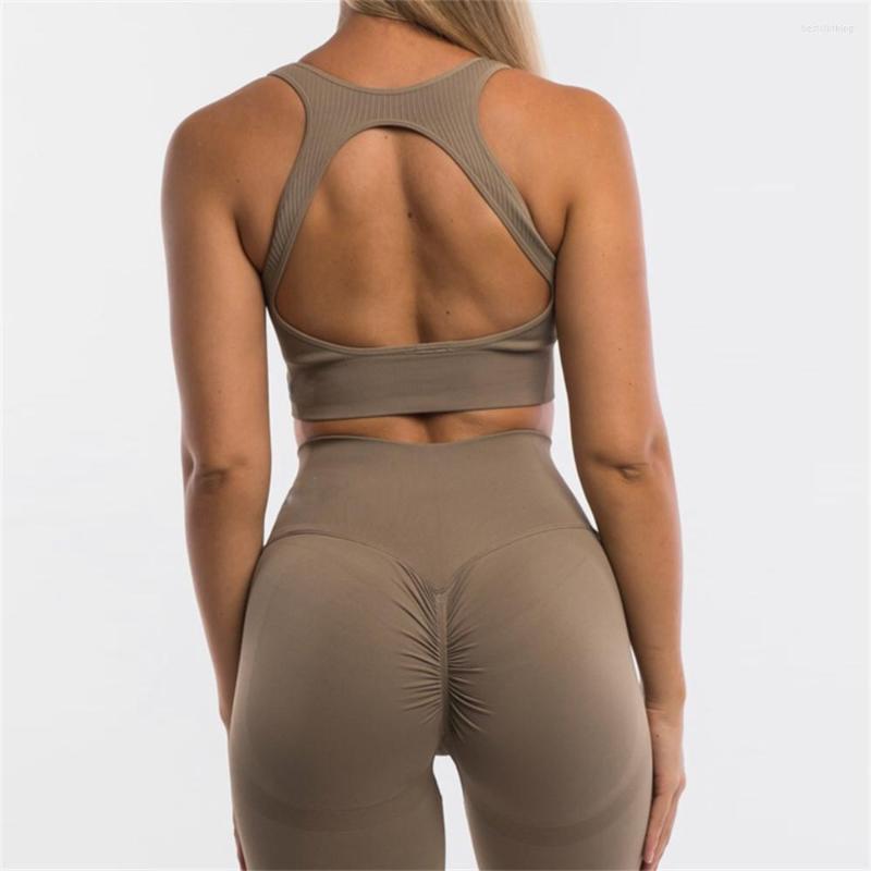

Active Sets Seamless Yoga Set Female Women Crop Top Bra Leggings 2PCS 2 Piece Outfit Fitness Gym Wear Workout Sport Suit Clothes, Green bra