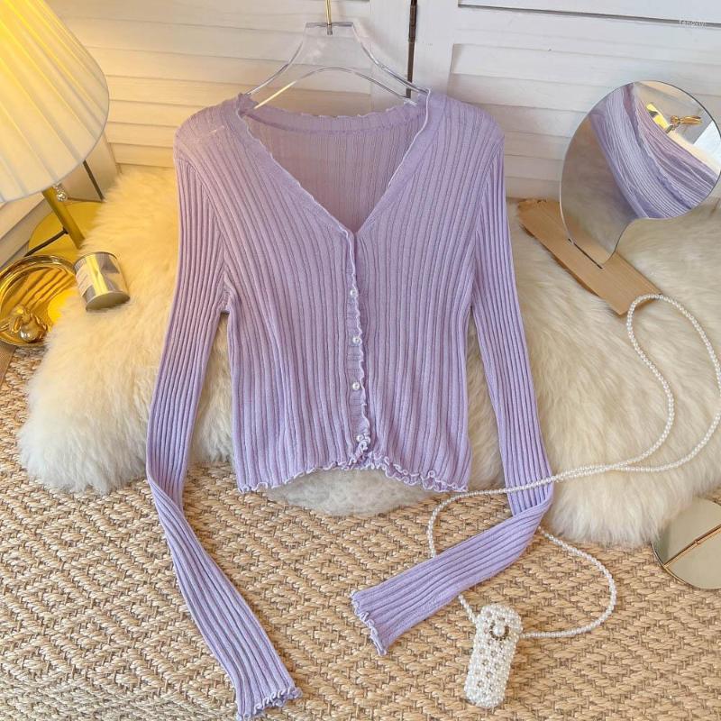 

Women's Knits Almighty Knitted Cardigans For Women Thin Long Sleeve Deep V Neck Single Breasted Sweater Fashion Woman Cardigan Drop, Green