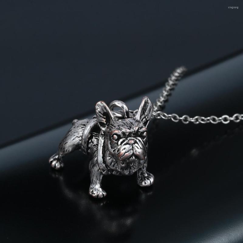 

Choker 2022 Simple Fashion Cute Personality French Fighting Dog Animal Pug Line Pendant Necklace FD001