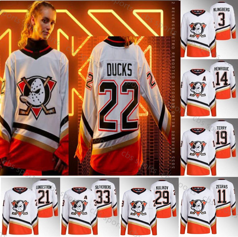 

#15 Ryan Getzlaf Ducks Reverse Retro Jersey Anaheim 11 Trevor Zegras Troy Terry Adam Henrique John Klingberg Cam Fowler John Gibson Jakob Silfverberg Frank Vatrano, Mens as shown in illustration