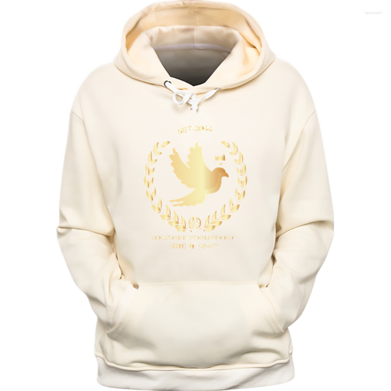 

Men' Hoodies ADER Casual Simple Men' And Women' Alphabet Print Hooded Sweater, Beige