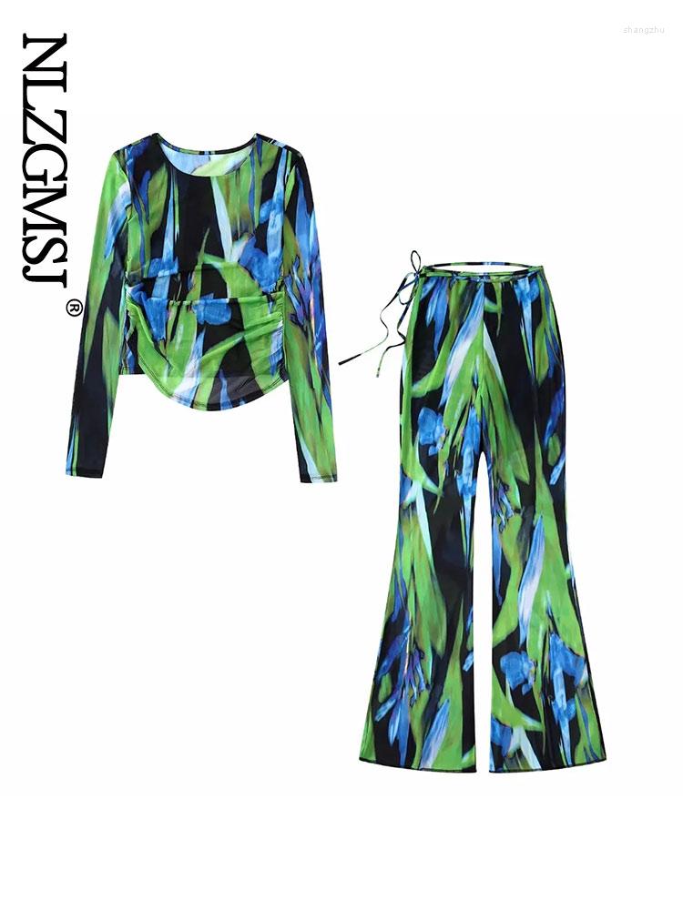 

Women's Two Piece Pants Nlzgmsj 2022 Women Fashion Long Sleeve Blouse Shirt High Waist Casual 2 Set 202208, Picture shown