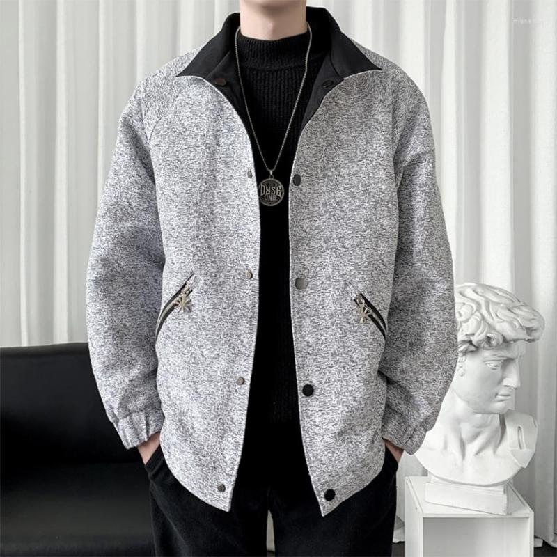 

Men's Jackets Legible Autumn Winter Wool Men Casual Loose Zipper Coats Male Korean Jacket For Man, Black