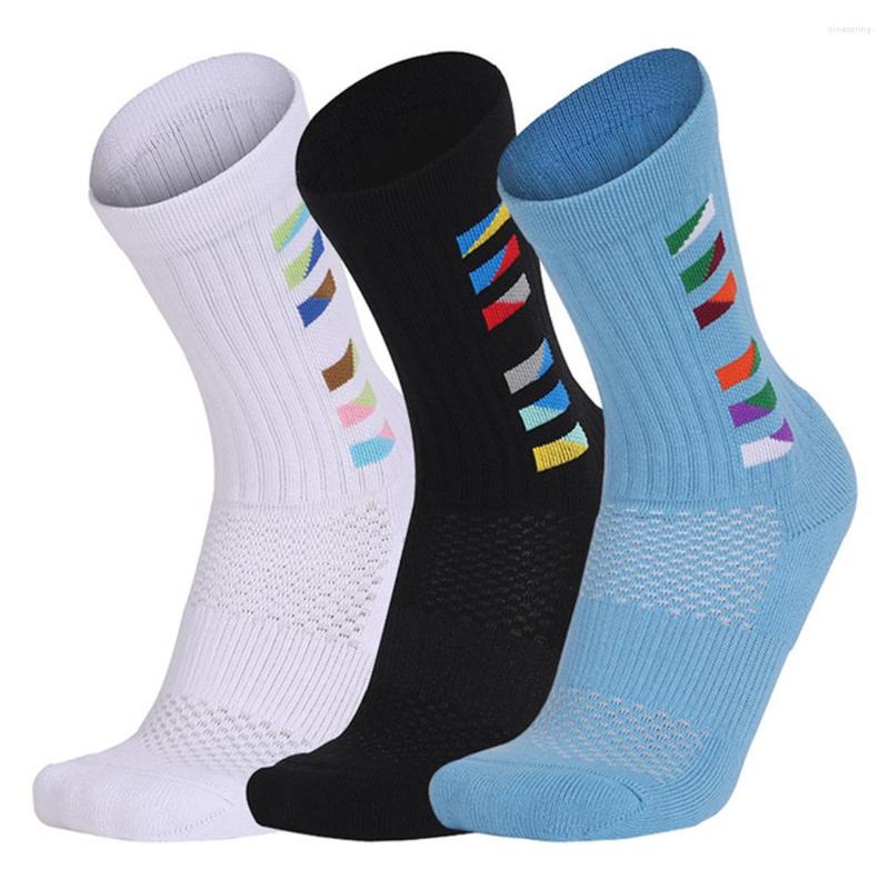 

Sports Socks Breathable Basketball Cotton/spandex Running Cycling Camping Hiking Compression Traning Adult, White