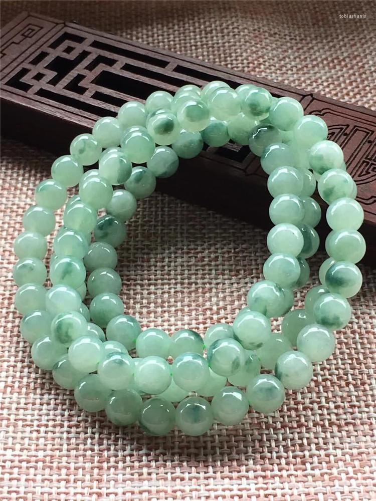 

Chains Natural Jade 7 Mm 108 Floating Flower Transfer Beads Necklace Authentic Burmese Sweater Chain Long Bracelet Eb2961