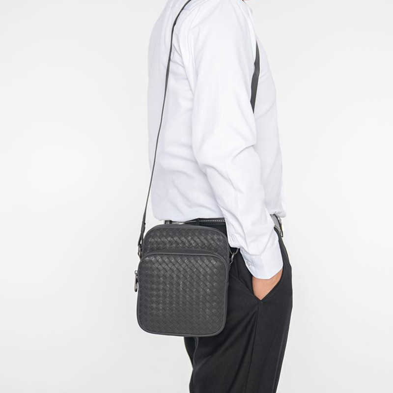 

designer bag mens bags fashion punkbag braided crossbody Leather tote Bag Versatile Handbags men Wallets punkbag, Black