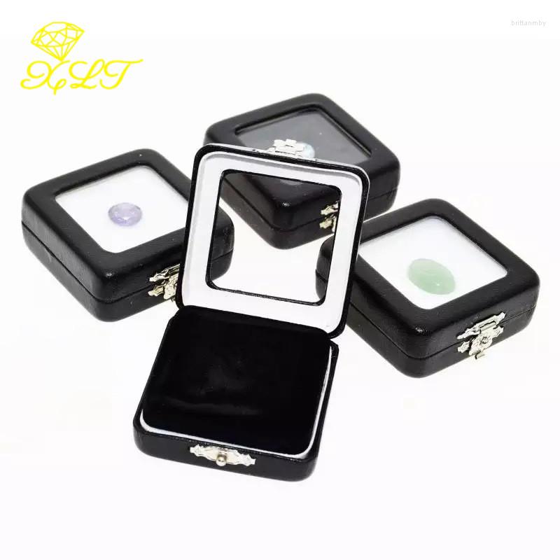 

Jewelry Pouches Wholesales Black PU Leatherette Bare Stone Box Gem Rhinestone And Packaging For Wedding Storage Naked