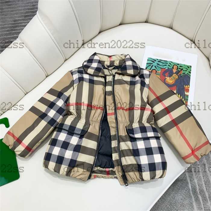 luxury designer kids down coats 2022 winter BBR custom large plaid down-jacket high end jackets for girls 90 White duck down size 90-160cm newly chi