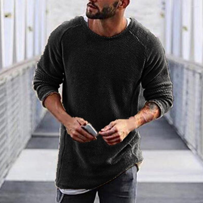 

Men's Sweaters Stylish Autumn Sweater Long Sleeve Easy To Wash Discolor Men, White