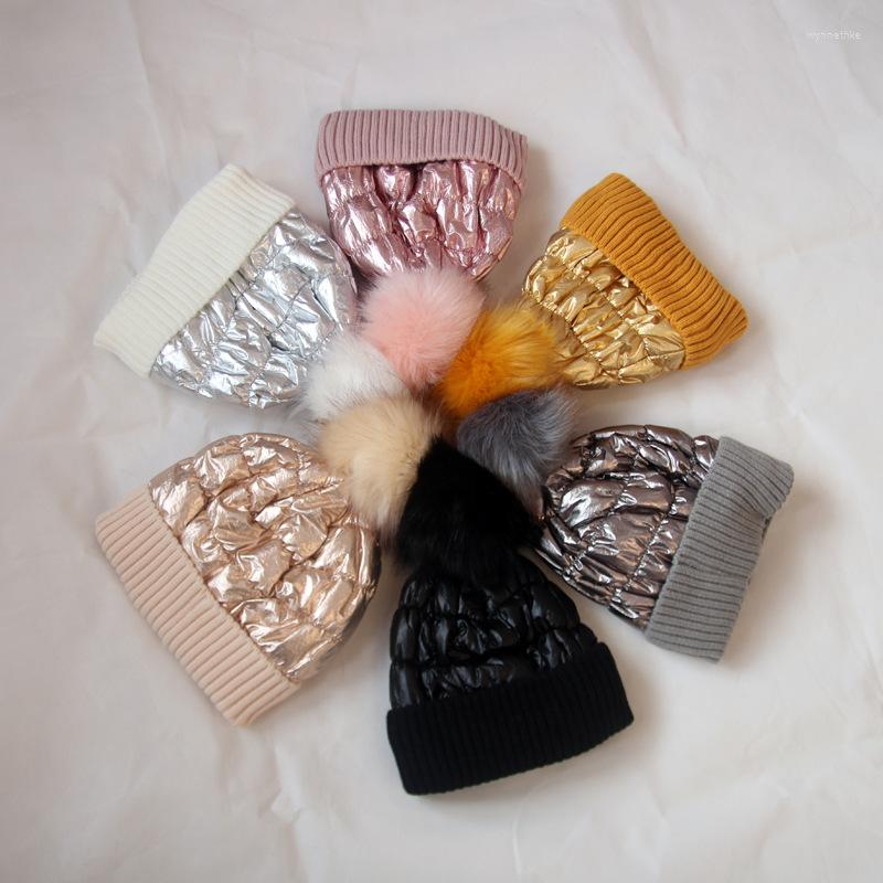 

Berets Women Winter Knitted Warm Fur Ball Earmuffs Plus Knitting Thickened Outdoor Sboy Hat