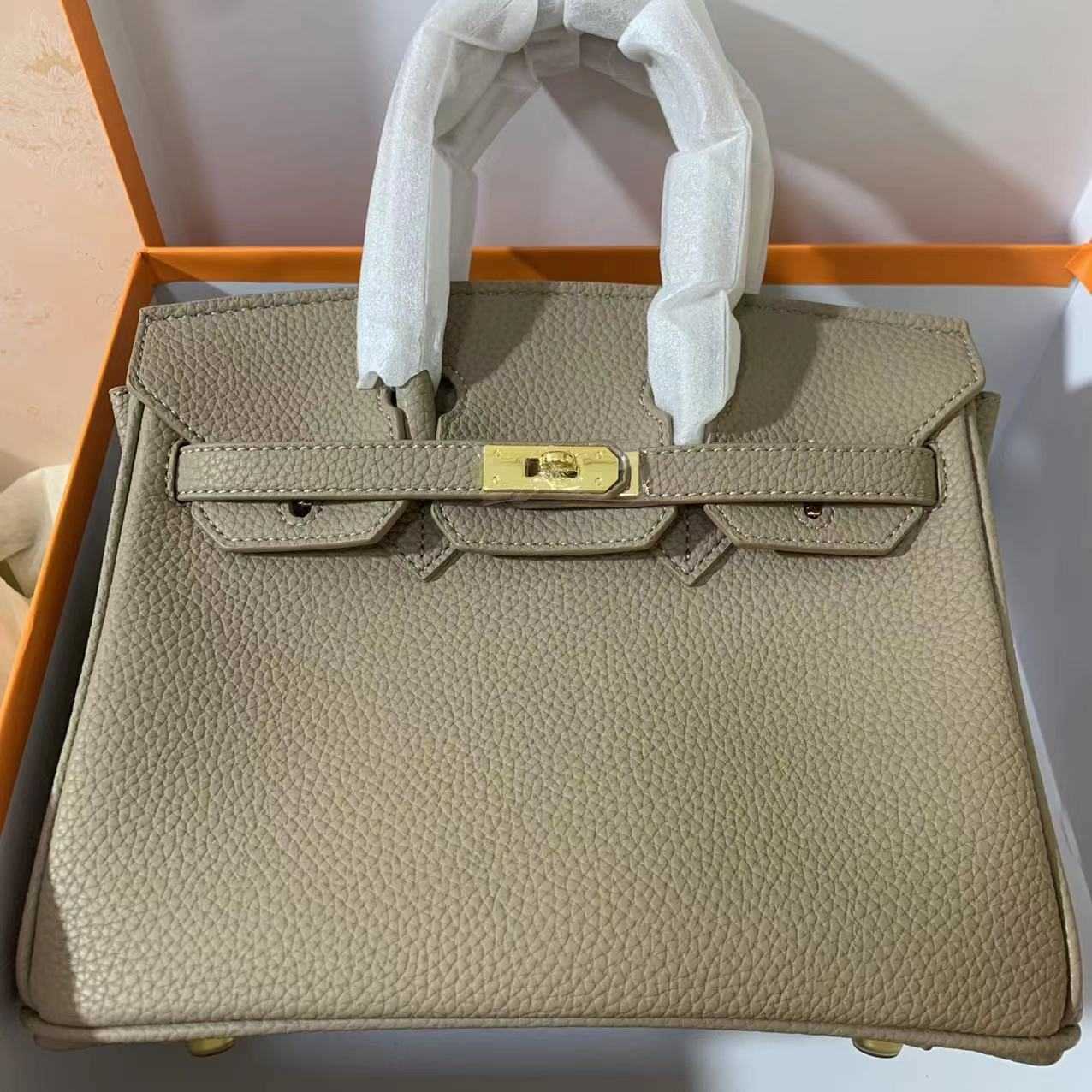 

Evening Bags Home H Gold and Silver Lock Buckle Large 30cm Bag 25cm Bag Large Capacity Class Commuter Handbag, Customize