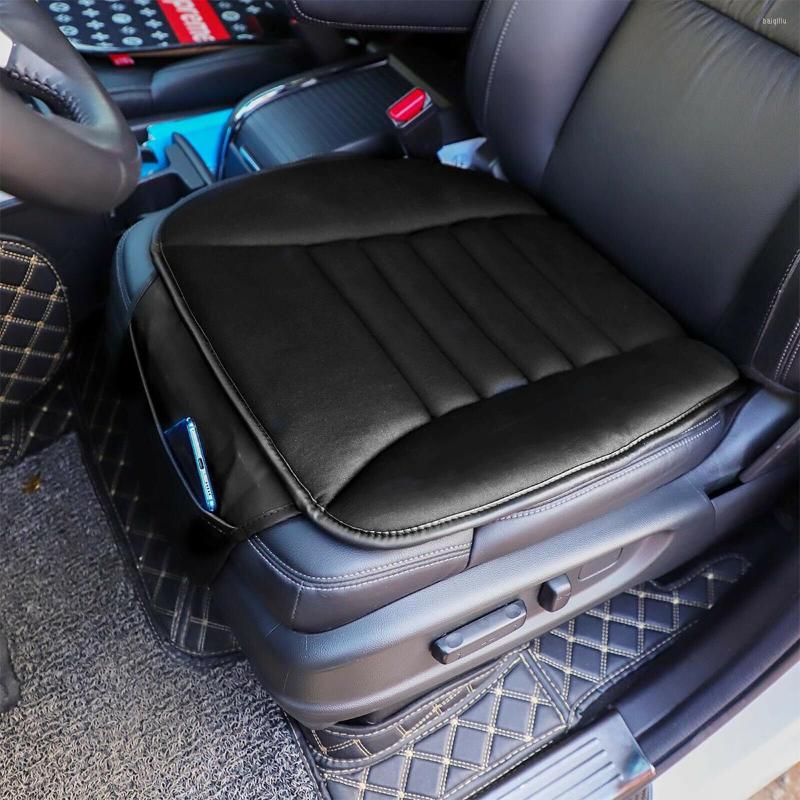

Car Seat Covers Cushion Memory Foam Front Mat Pad Non-Slip Rubber Chair Protector Breathable Cover With Storage Pouch
