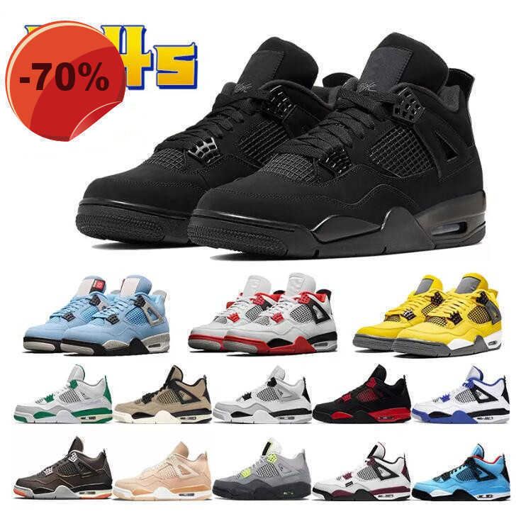 

Basketball Shoes Rasta Sneakers University Blue Cream Sail Red Thunder White Oreo Bred Taupe Haze Black Cement Cat 2022 New Jumpman 4 4S