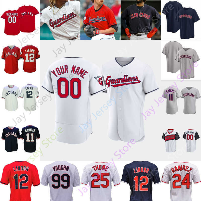 

Ricky Vaughn Jersey Jim Thome Kenny Lofton Jose Ramirez Oscar Mercado Franmil Reyes Shane Bieber Josh Naylor Amed Rosario Bradley Zimmer, 2022 navy player