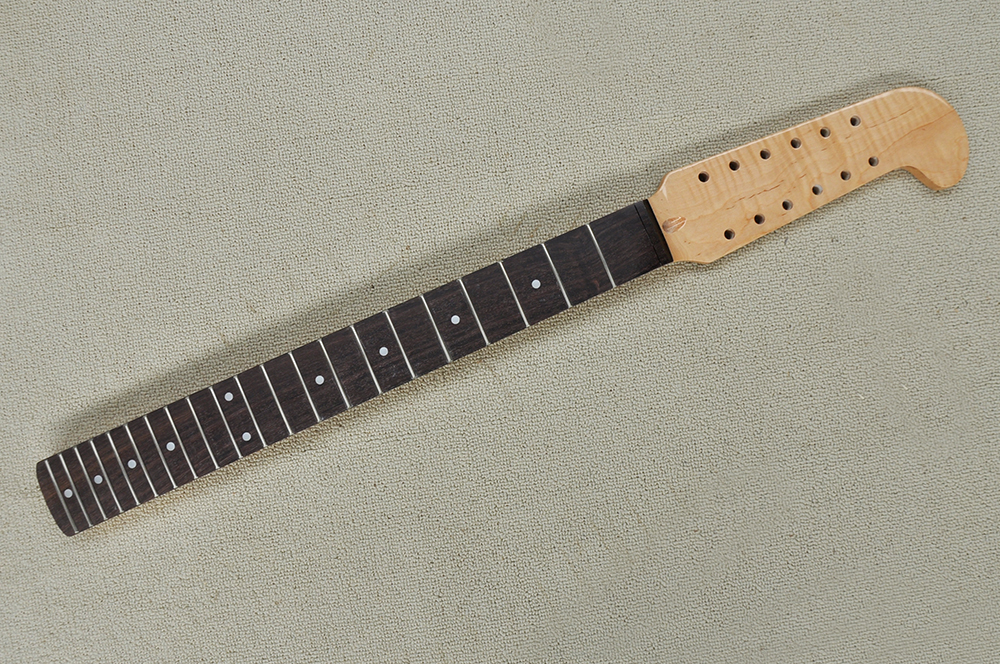 

Factory electric semi-finished guitar Neck DIY guitar Flame Maple wood with 12 strings Rosewood Fretboard can be changed