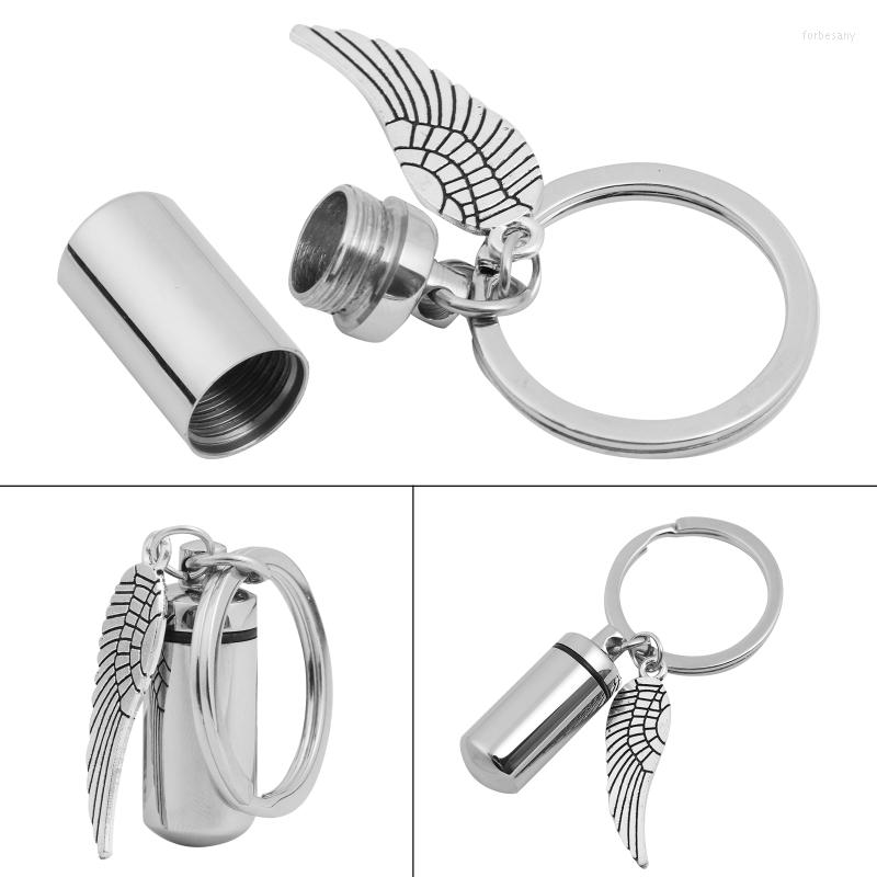 

Keychains Unique Cylinder Cremation Keychain DIY Neacklace Pendant For Human Dog Ashes 124A