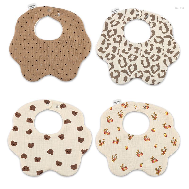 

Hair Accessories Summer Baby Feeding Bibs 360 Degree Cotton Petal Infants Print Saliva Towel Born Toddler Soft Burp Cloth Korean Style Kid, Blue floral