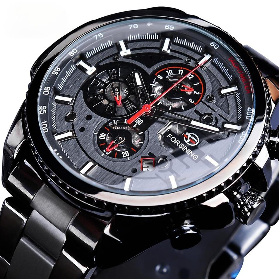

Three Dial Calendar Stainless Steel Men Mechanical Automatic Wrist Watches Top Brand Luxury Military Sport Male Clock2550