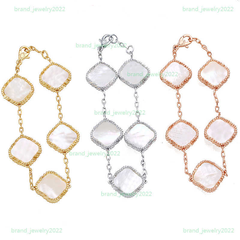 

Charm Bracelets 2022 Fashion New Woman Charm Bracelet Classic Four-leaf clover Bracelet Designer Luxury Natural Gemstone Jewelry Gift