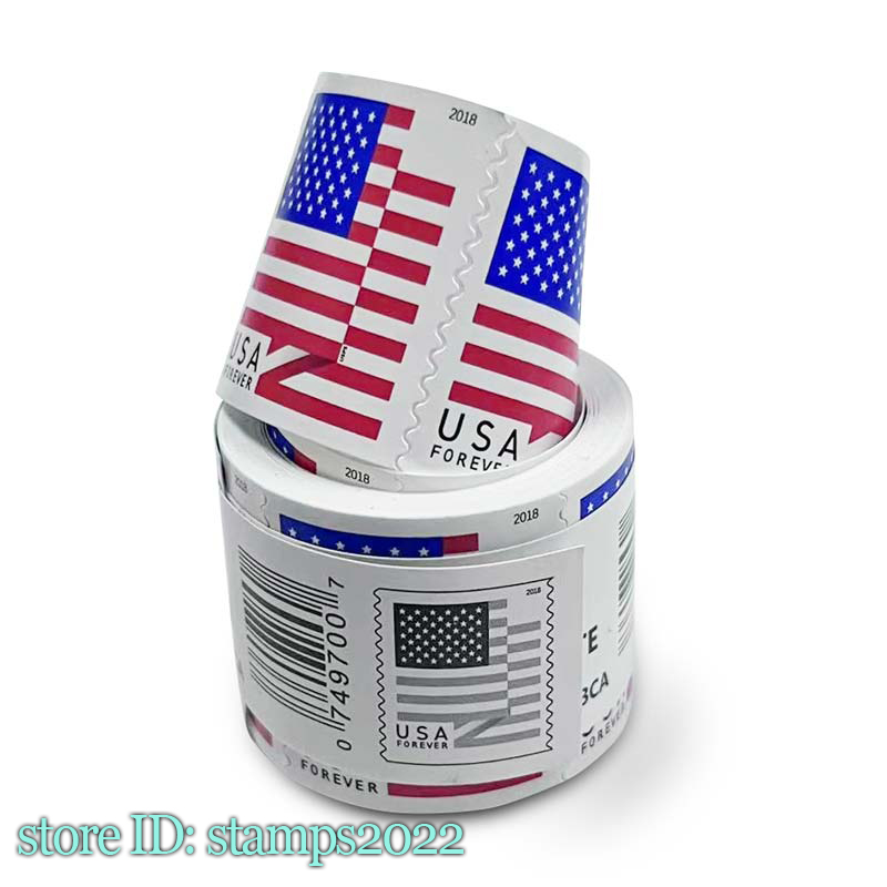 

US Flag Stamp For Envelopes Letters Postcard Office Cards Mail Supplies Anniversary Birthdays