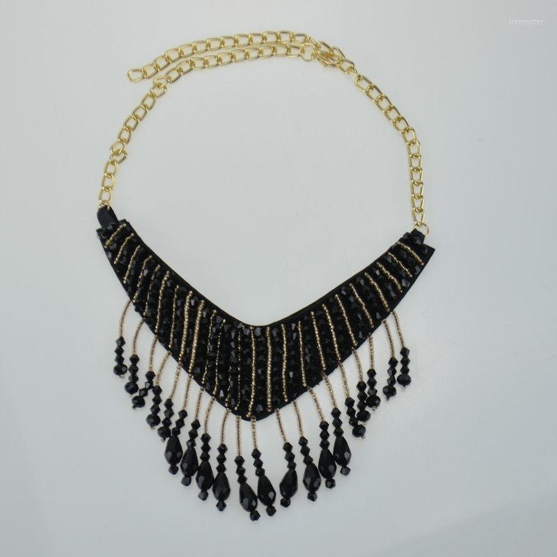 

Choker Small Handmade Necklace & Fashion Ethnic Collares Crystal Tassels Pendant For Women Jewelry Statement