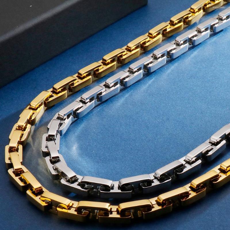 

Chains Cool Heavy Men Long Chain Necklace Gold Color Stainless Steel Mens Jewellery Accessories Birthday Gifts For Him Drop