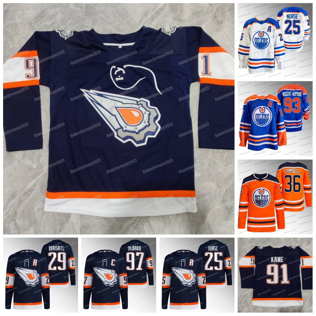 

97 Connor McDavid Jersey Evander Kane Oiler Leon Draisaitl Zach Hyman Ryan Nugent-Hopkins Evan Bouchard Kailer Yamamoto Darnell Nurse Jack Campbell Puljujarvi, Reverse retro mens s-3xl