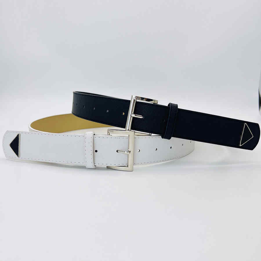 

Fashionable Belt Classic Style Elegant Stylish Belts for Man Woman Available in Black and White Simple Fashion Buckle Width 4.0cm, As pics