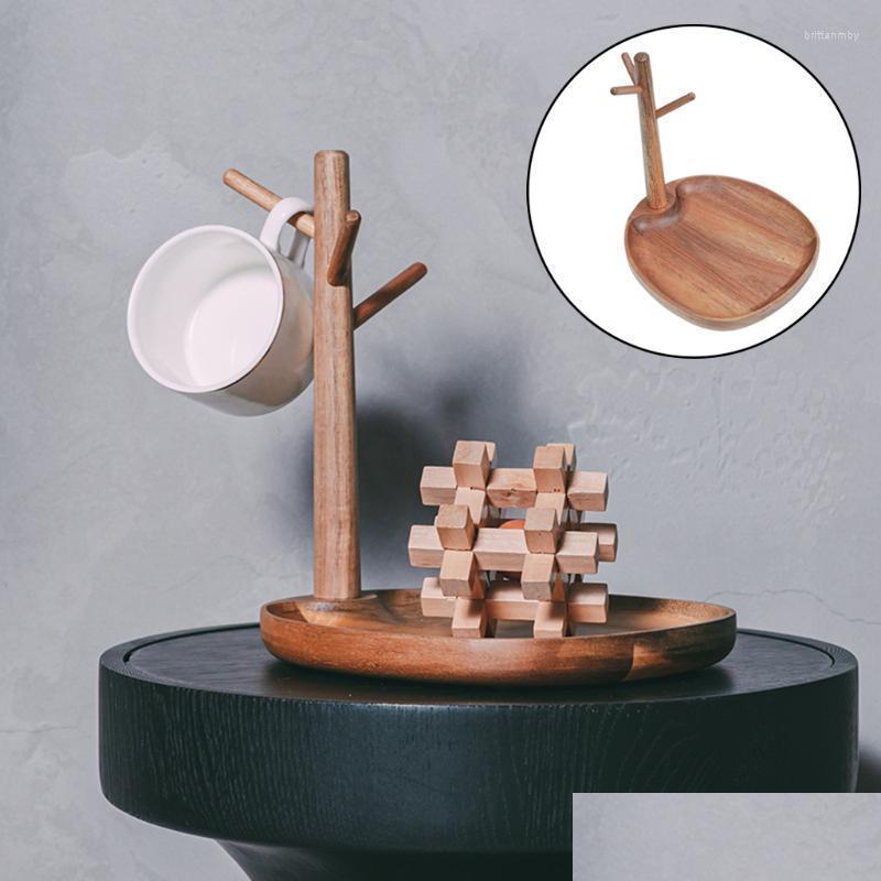 

Jewelry Pouches Bags Jewelry Pouches Bags Wood Tray With Tree Rack Trinket Dish Catchall Stand Hanging Organizer Home Decor Key Sto Dh6X0