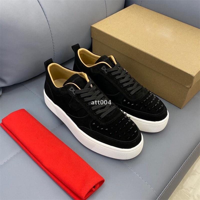 

Red-Bottoms Sandal Christians Shoes Fashion Studded Spikes Sneakers Men Women Trainers Low Cut Suede Sneaker Party Wedding Flats Train gCo