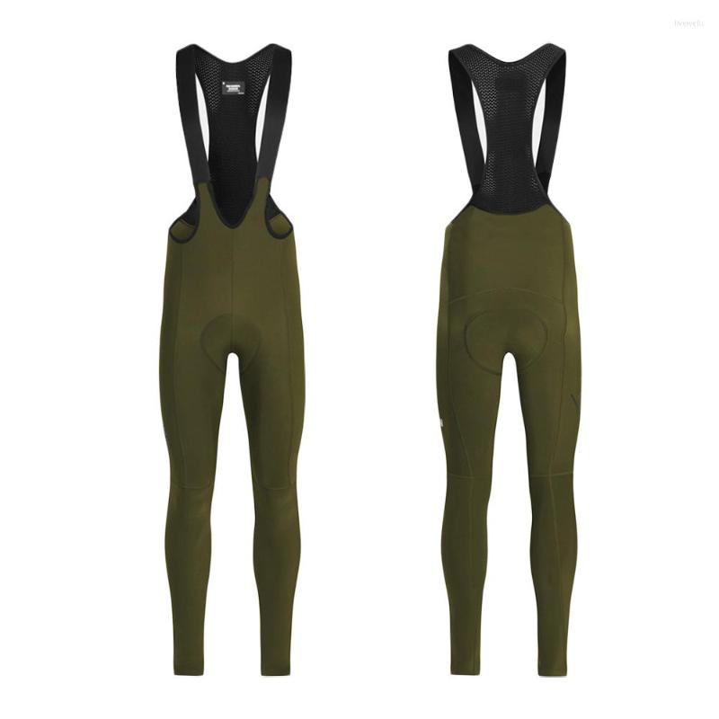 

Racing Pants PNS High Quality Winter Thermal Fleece Training Cycling Tights Bib Bibs For 8-20 Degree, Green-no logo