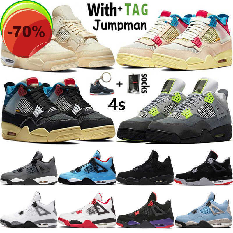 

2022 Top Quality High Jumpman Og 4 4s Mens Basketball Shoes University Blue Analyzes Sail Black Cat Raptors Women Sneakers Trainers Size, 25
