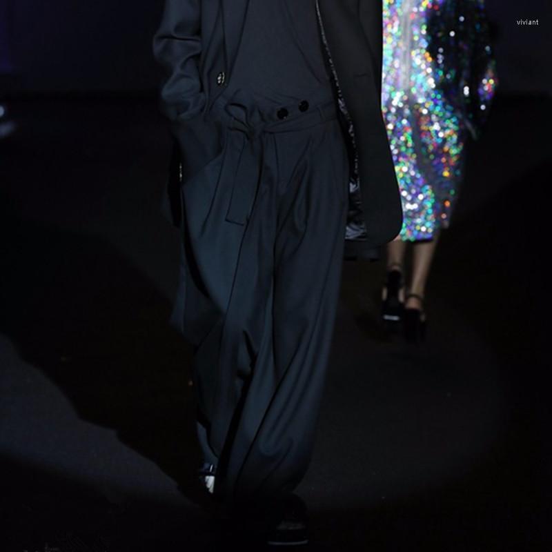 

Men' Pants Men' Casual 2022 Fall Loose Large Size European And American Show Ground Mopping Straight Wide Leg, Black