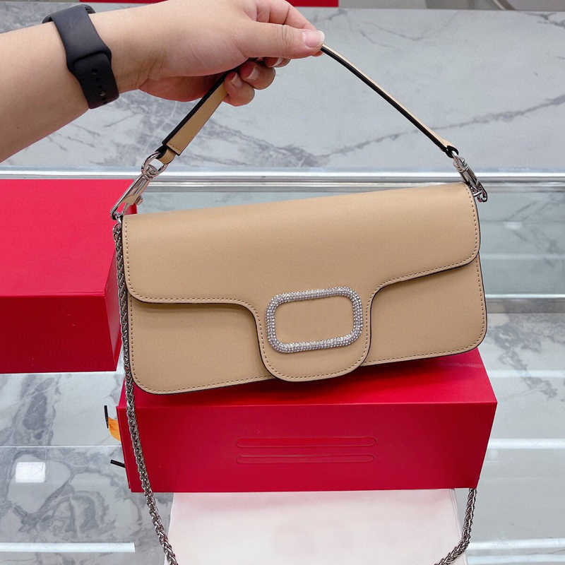 

top quality leather designer chain shoulder bag large and small crystal V flap womens luxury fashion black green crossbody hand