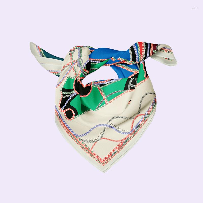 

Scarves Women Elegant Small Silk Scarf Summer Stylish Soft Bandana Foulard Office Neckwear Headband