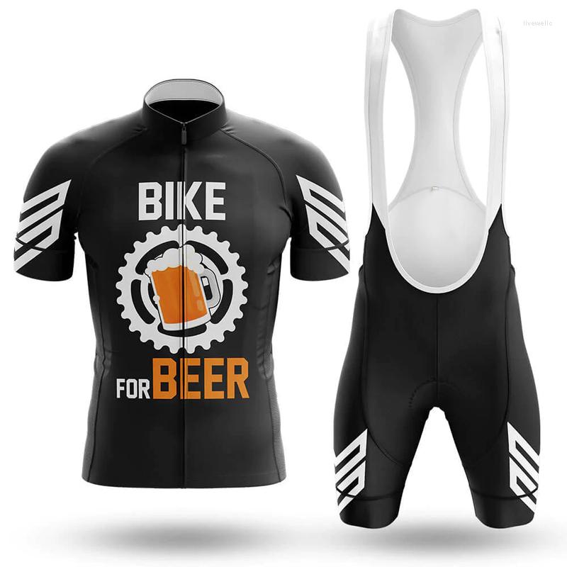 

Racing Sets Complete Cycling Clothing Men Summer 2022 Pro Beer Bicycle Shirt Suit Mountain Bike Deals Black Jersey Set, 18