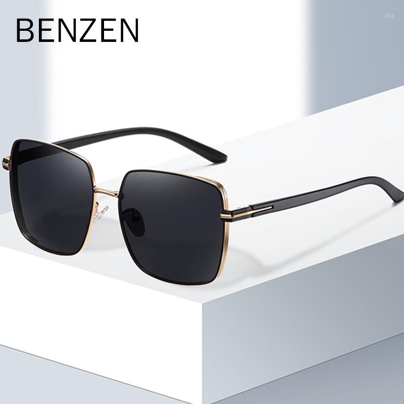 

Sunglasses BENZEN Polarized Men Gradient Square Metal Ladies Sun Glasses Driving Goggles UV 400 9650