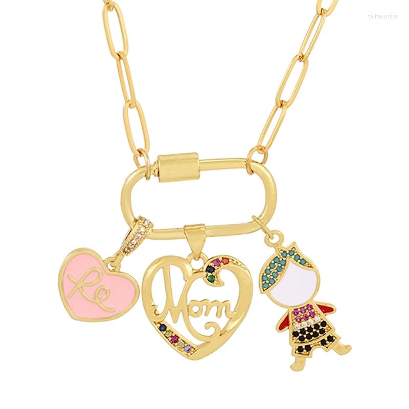 

Pendant Necklaces Punk Rough Chain Choker Necklace Boho Vintage Gold Heart For Women Mother's Day Jewelry Gift Collares