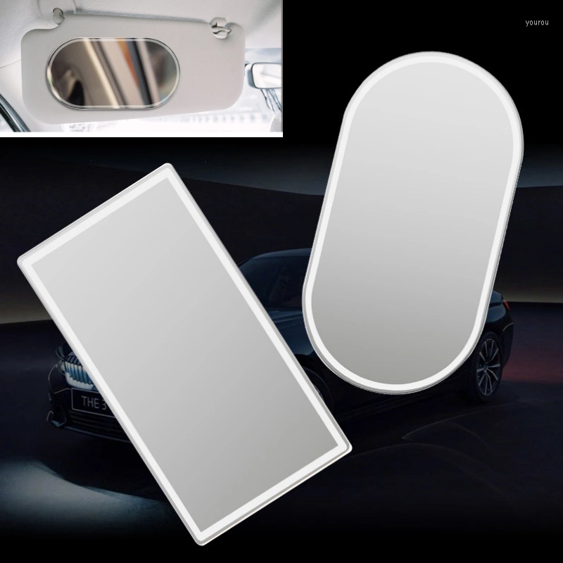 

Interior Accessories Stainless Car Mirror Portable Makeup Auto Sun-Shading Visor HD Mirrors Universal Car-styling 15x8/11x6.5cm