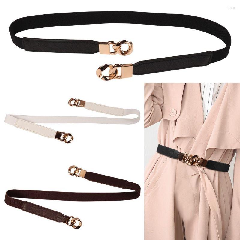 

Belts Fashion Waist Adjustable Punk Stretch Strap Elastic Decorative Waistband, Black