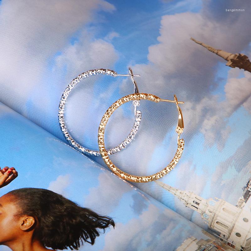 

Hoop Earrings High Quality Circle Earring For Women Gold And Silver Color Good Plating Wife Gift Ear Accessory 2022