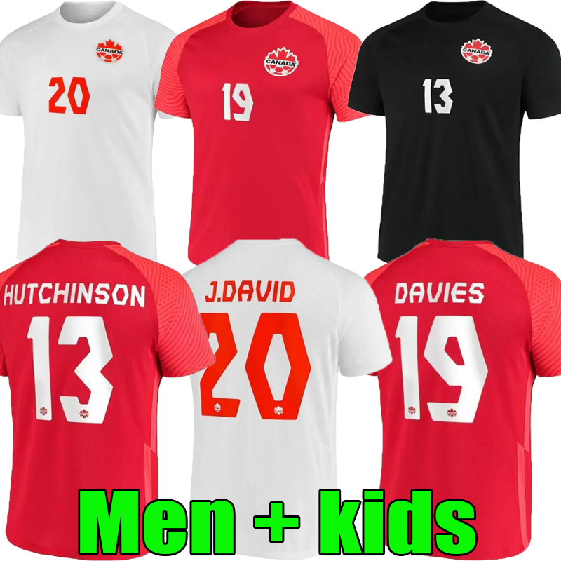 

2022 2023 Canada Soccer Jerseys LARIN HOILETT ADEKUGBE MILLER CAVALLINI HUTCHINSON DAVIES OSORIO J.DAVID national team home away 3rd 22 23 football men  kit shirt, 22/23;third